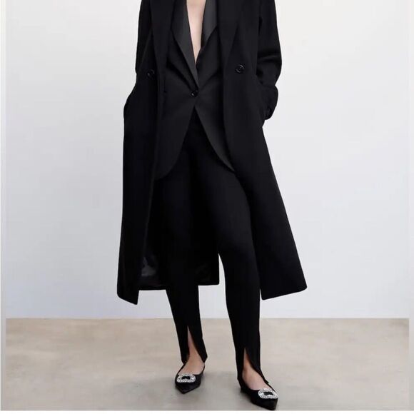 Mango Slim Split Hem Pants - Picture 1 of 12